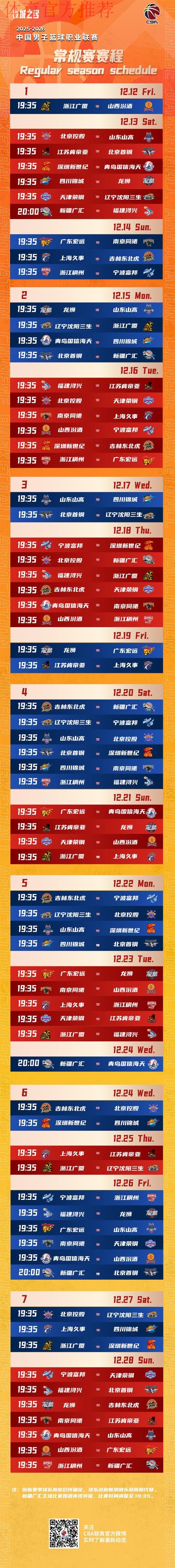 20251212 CBA新赛季即将揭幕 20251212 CBA新赛季即将揭幕